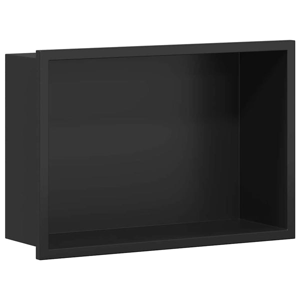 Schwarze Duschnische Edelstahl 30x20x9,5cm