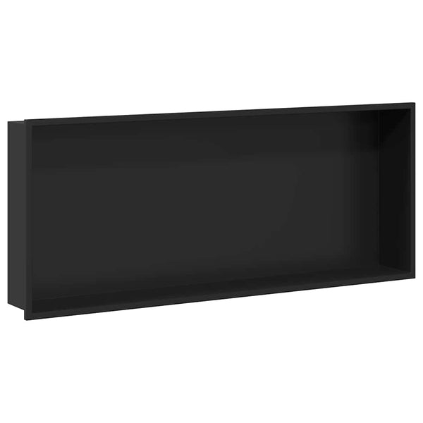 Schwarze Duschnische Edelstahl 75x30cm