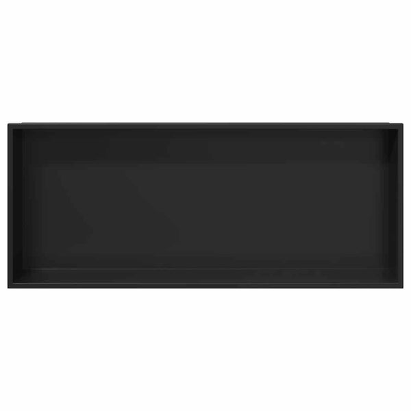 Schwarze Duschnische Edelstahl 75x30cm