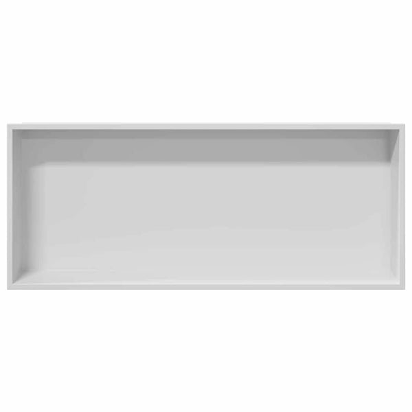 Weiße Duschnische Edelstahl 75x30x9,5cm