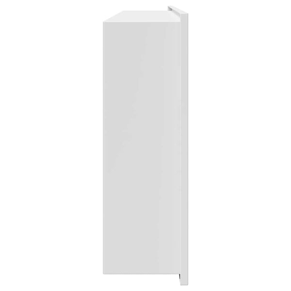 Weiße Duschnische Edelstahl 75x30x9,5cm