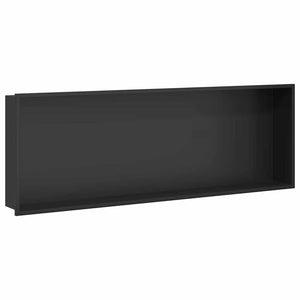 Schwarze Duschnische Edelstahl 90 cm
