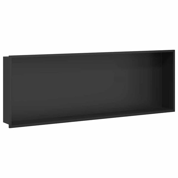 Schwarze Duschnische Edelstahl 90 cm