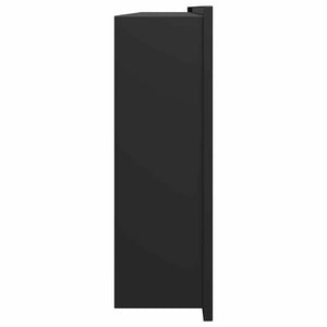 Schwarze Duschnische Edelstahl 90 cm