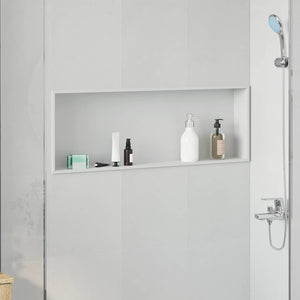 Weiße Duschnische Edelstahl 90 cm