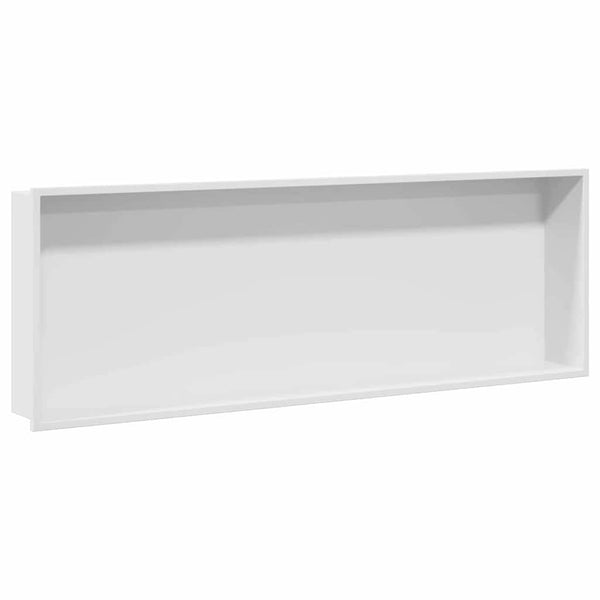 Weiße Duschnische Edelstahl 90 cm