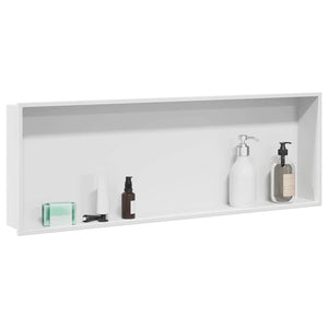 Weiße Duschnische Edelstahl 90 cm