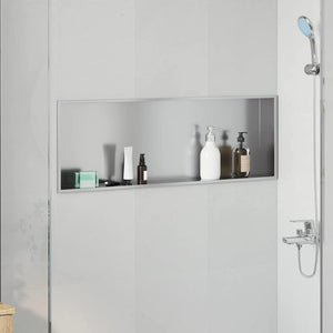 Edelstahl Duschnische Silber 90cm