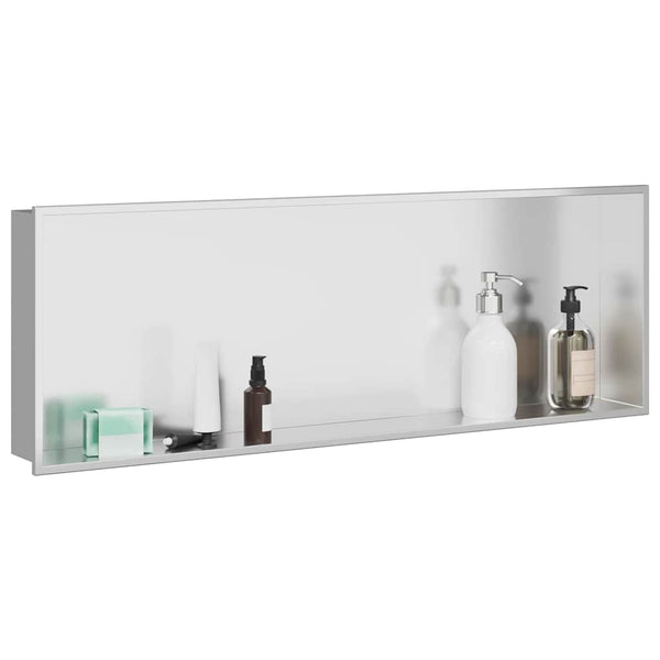 Edelstahl Duschnische Silber 90cm