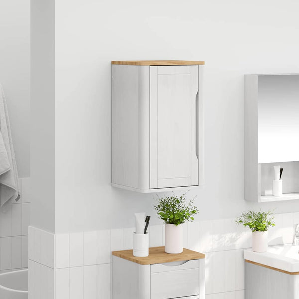 Weißer Badezimmer-Wandschrank mit Regal 35x30x60 cm