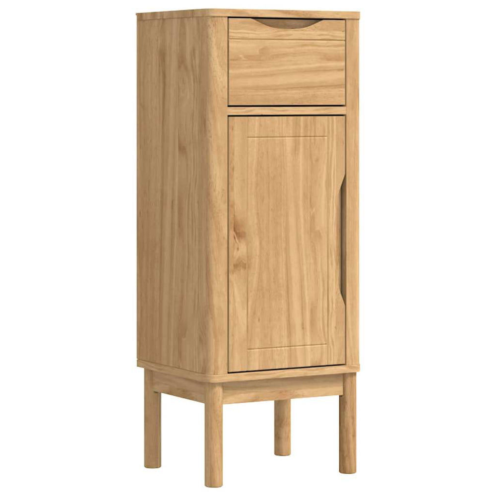Badezimmerschrank mit Regal Wachsbraun 35x30x90cm