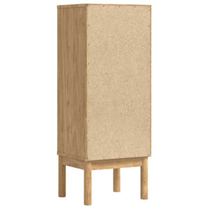 vidaXL Meuble de salle de bain avec étagère FLORO Marron ciré 35 x 30 x 90 cm