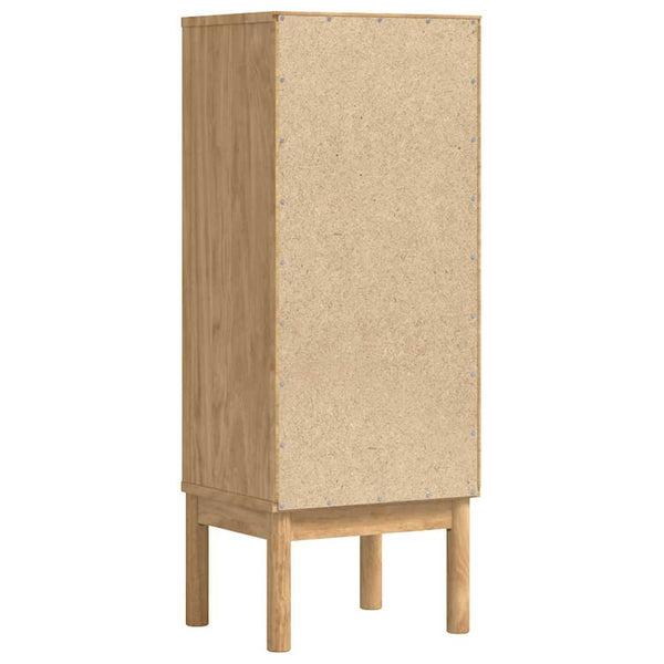 vidaXL Meuble de salle de bain avec étagère FLORO Marron ciré 35 x 30 x 90 cm