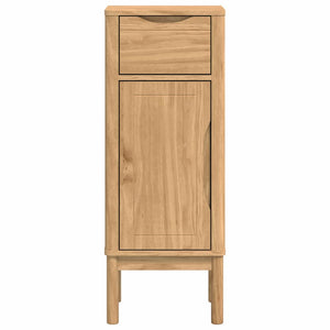 vidaXL Meuble de salle de bain avec étagère FLORO Marron ciré 35 x 30 x 90 cm