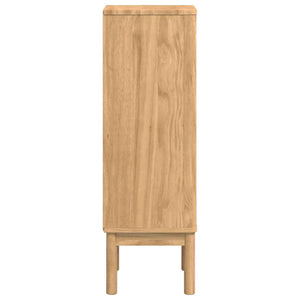 vidaXL Meuble de salle de bain avec étagère FLORO Marron ciré 35 x 30 x 90 cm