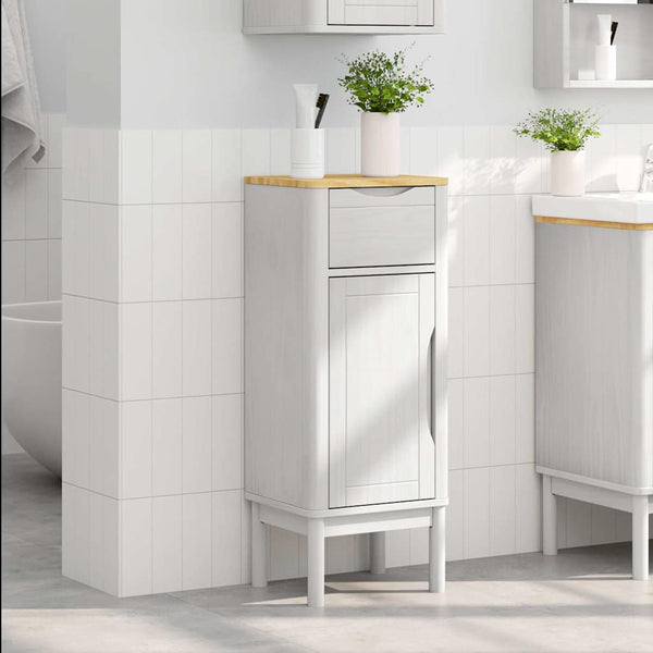 Weißer Badezimmerschrank Kiefer Massivholz