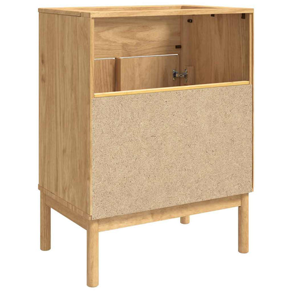 Waschbeckenschrank mit Regal Wachsbraun 60x40x80 cm