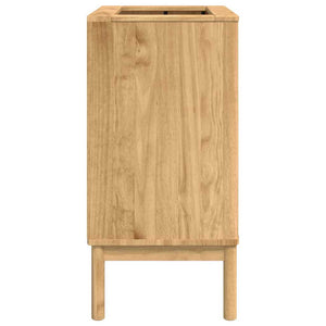 Waschbeckenschrank mit Regal Wachsbraun 60x40x80 cm
