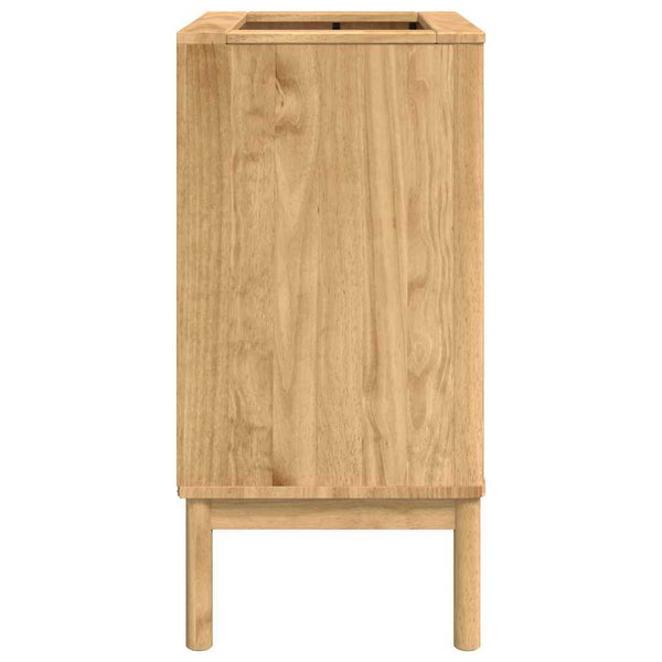 Waschbeckenschrank mit Regal Wachsbraun 60x40x80 cm