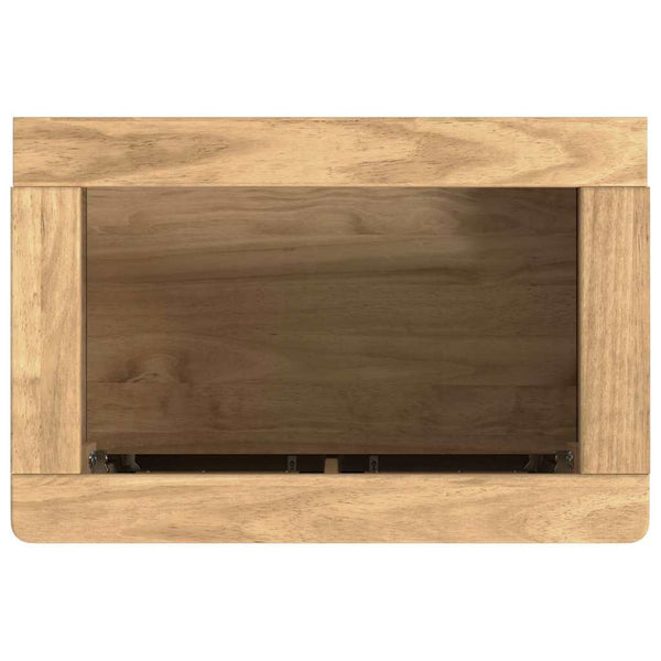 Waschbeckenschrank mit Regal Wachsbraun 60x40x80 cm