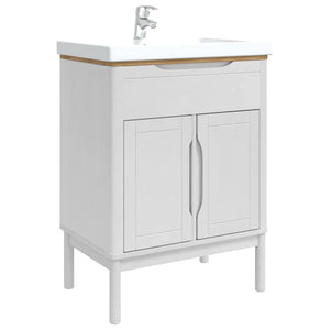 Waschbeckenschrank FLORO Weiß 60x40x80 cm