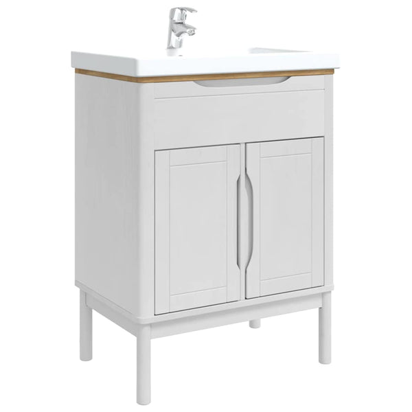Waschbeckenschrank FLORO Weiß 60x40x80 cm
