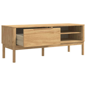 Flurbank Kiefer Massivholz Wachsbraun 115 cm