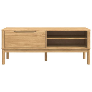 Flurbank Kiefer Massivholz Wachsbraun 115 cm