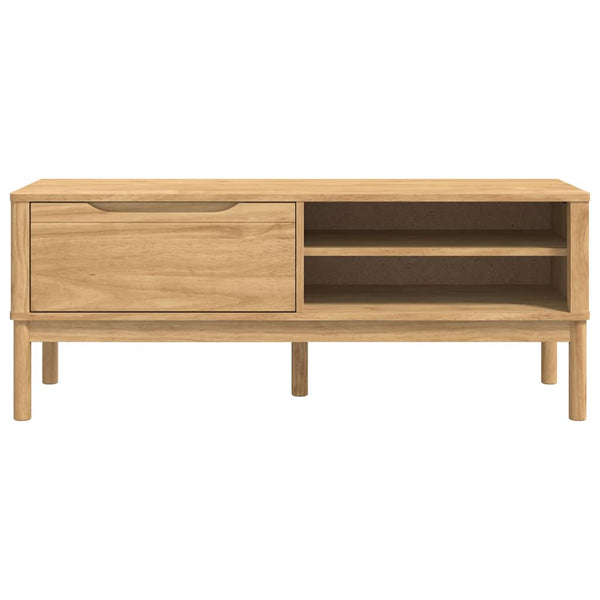 Flurbank Kiefer Massivholz Wachsbraun 115 cm