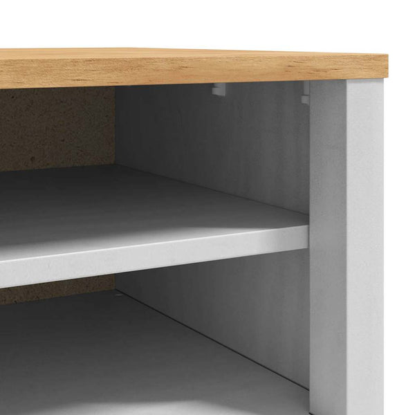Weiße Flurbank Kiefer Massivholz 115 cm
