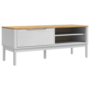 Weiße Flurbank Kiefer Massivholz 115 cm