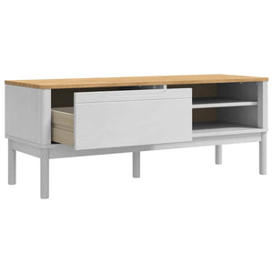 Weiße Flurbank Kiefer Massivholz 115 cm