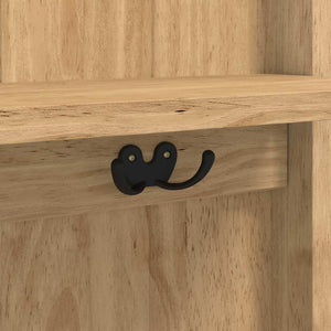 Flurschrank FLORO Wachsbraun Kiefer Massivholz