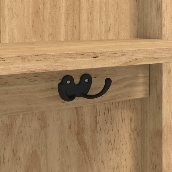 Flurschrank FLORO Wachsbraun Kiefer Massivholz