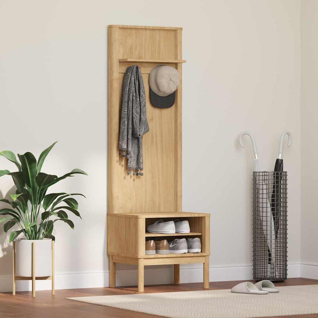 Flurschrank FLORO Wachsbraun Kiefer Massivholz