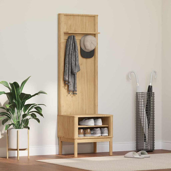 Flurschrank FLORO Wachsbraun Kiefer Massivholz