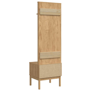 Flurschrank FLORO Wachsbraun Kiefer Massivholz