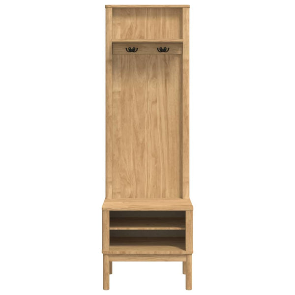 Flurschrank FLORO Wachsbraun Kiefer Massivholz