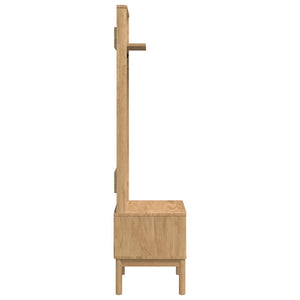 Flurschrank FLORO Wachsbraun Kiefer Massivholz
