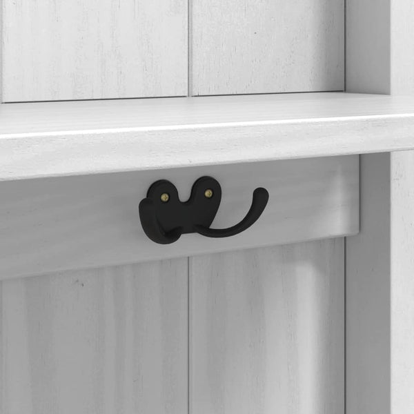 Weißer Flurschrank Kiefer Massivholz 158cm