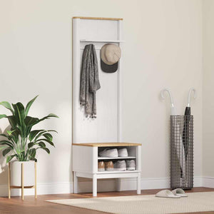 Weißer Flurschrank Kiefer Massivholz 158cm