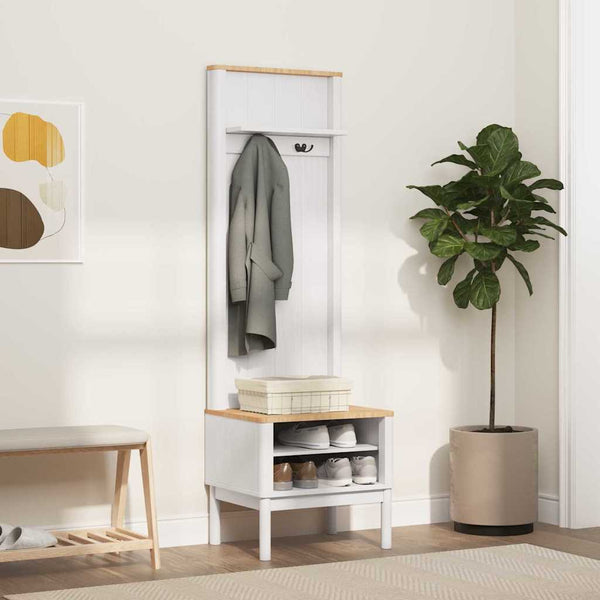 Weißer Flurschrank Kiefer Massivholz 158cm