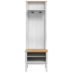 Weißer Flurschrank Kiefer Massivholz 158cm
