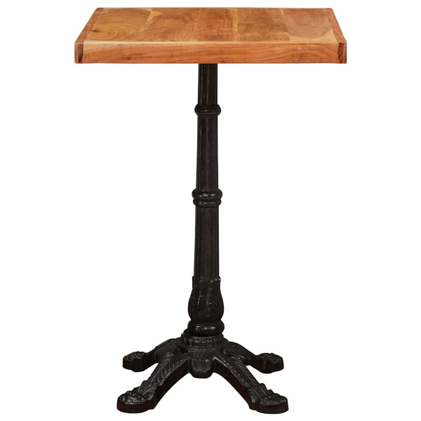 Bistrotisch Braun Akazie 50x50 cm