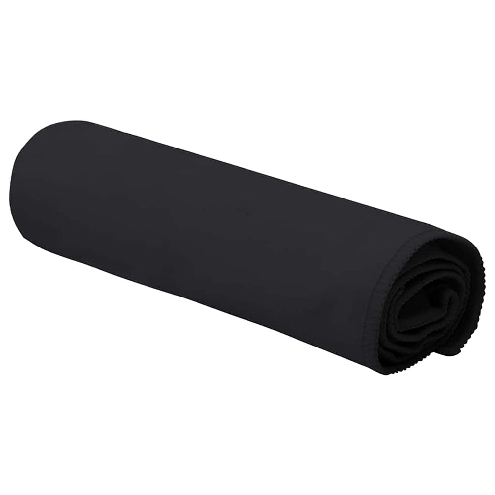 Sporthandtücher Schwarz 2er-Set