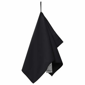 vidaXL Serviettes de sport 2 pcs Noir 50 x 30 cm Polyester et polyamide