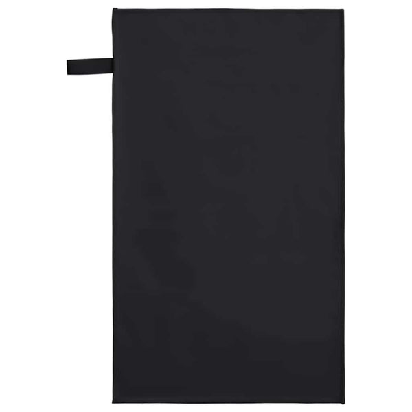 vidaXL Serviettes de sport 2 pcs Noir 50 x 30 cm Polyester et polyamide
