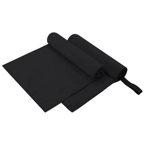 Sporthandtücher Schwarz 100x50 cm, 2er-Set