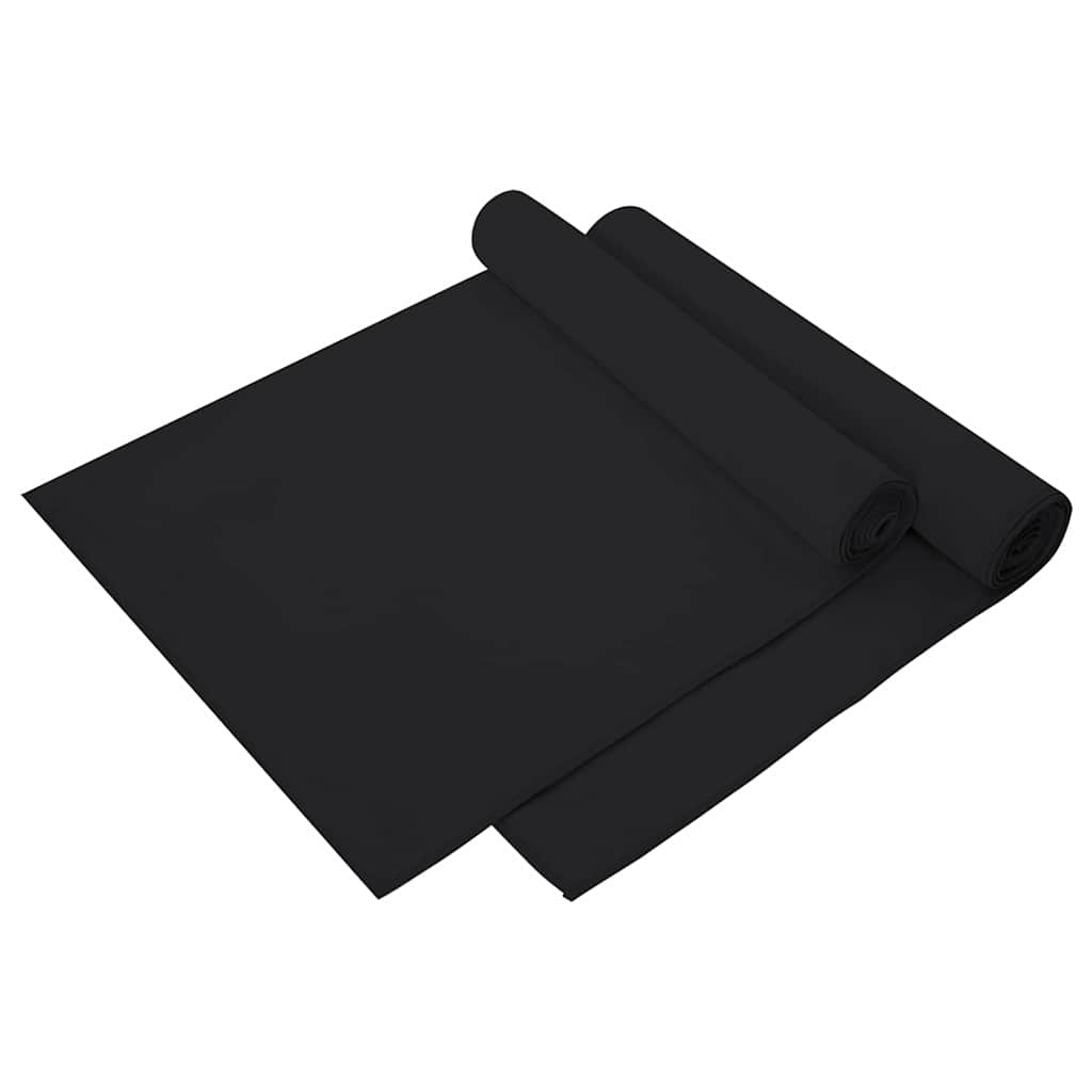 Sporthandtücher Schwarz 140x70 cm, 2er-Set