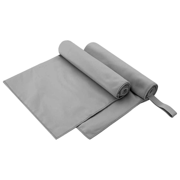 Sporthandtücher 2er-Set Dunkelgrau 100x50 cm